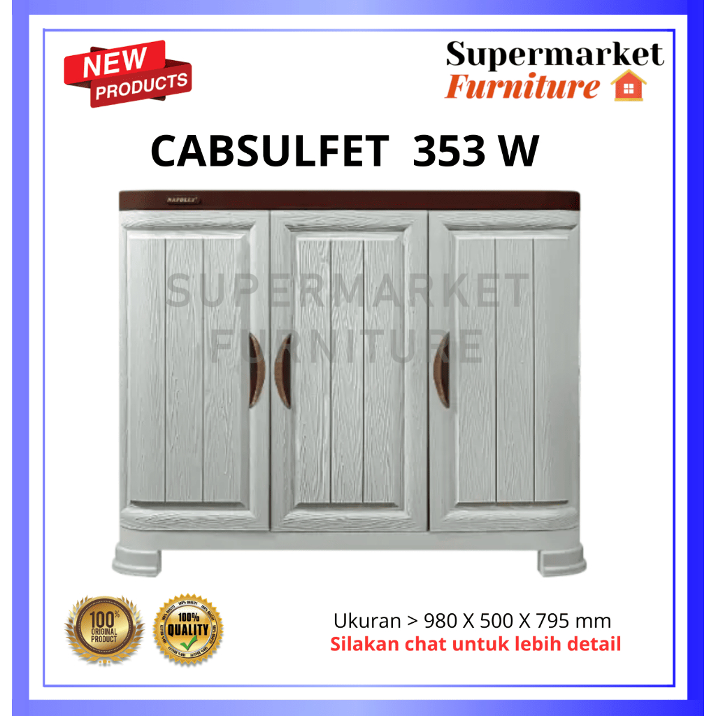 CARGO - NAPOLLY CABSULFET 454 PAPAN- Bufet Tv Plastik Napolly / Kitchen Set Bawah / Meja Tv Napolly 