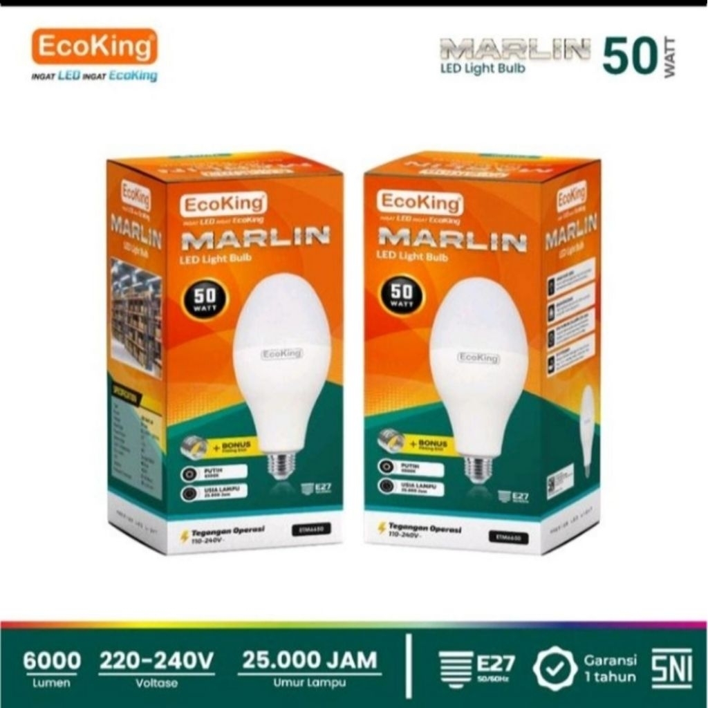 EcoKing Lampu LED Marlin 50Watt Lampu LED EcoKing Marlin dengan daya 50Watt