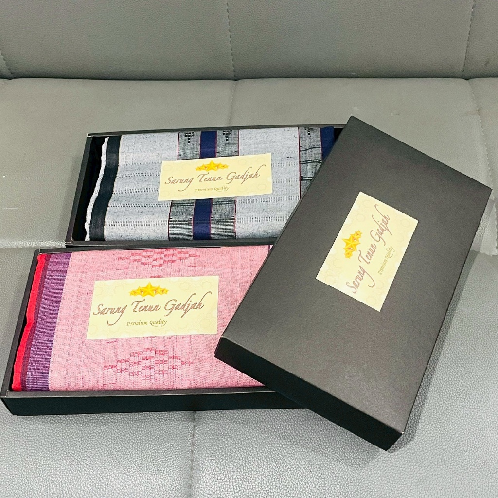 premium sarung tenun kemasan box kotak sarung tenun cap tujuh gajah sarung premium box kotak sarung 