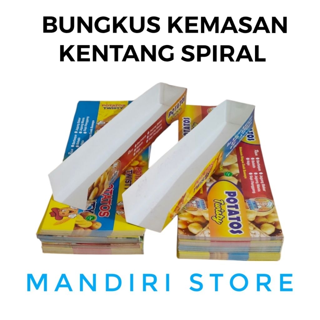 Dus Bungkus Kemasan Kentang Spiral Kentang Ulir Motif Warna