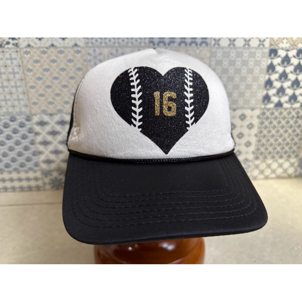 Topi Second Brand Branded BaseBall Heart Number 16 Unique