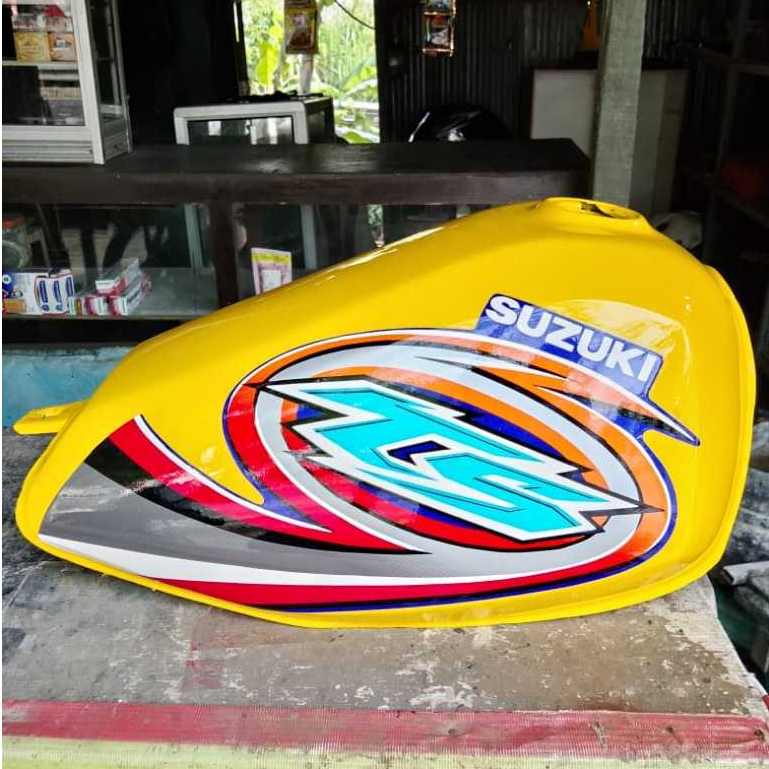 Tangki trail klasik model suzuki TS125 tangki vintage suzuki TS trail jadul trail tua