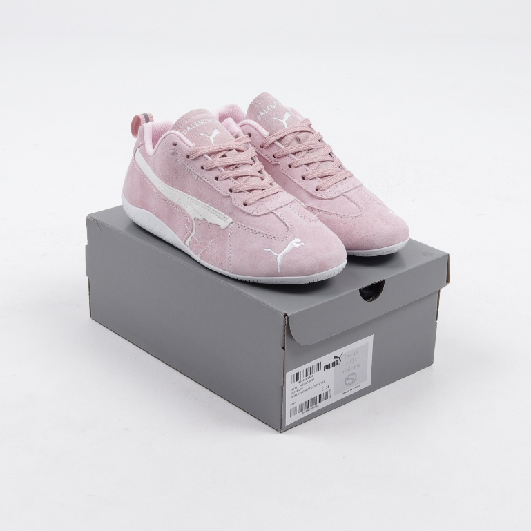(VLTAVN) Sepatu Sneakers Balenciaga X Puma Speedcat Pink White