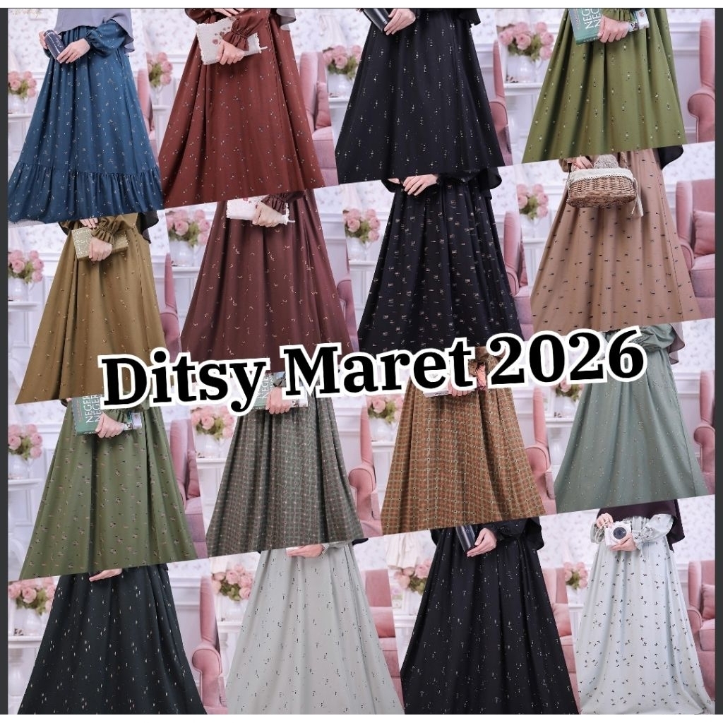 DITSY MARET 2026 DRESS MENYUSUI TENCEL SUMMER LITTLE DASTER DITSY MOSLEM