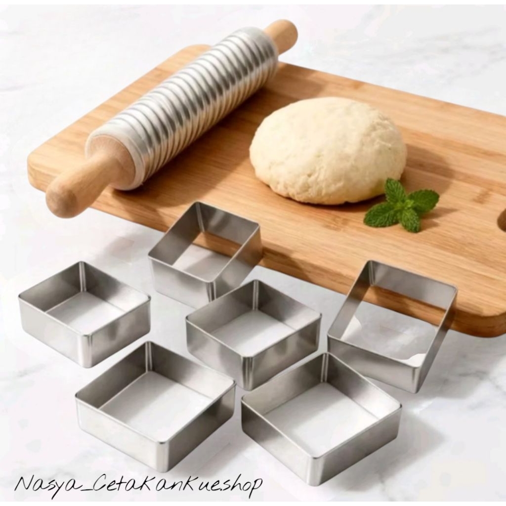 Cetakan kue bentuk kotak​ Cookie cutter Cetakan roti sobek ​Cetakan kue kering Cetakan nastar kotak 