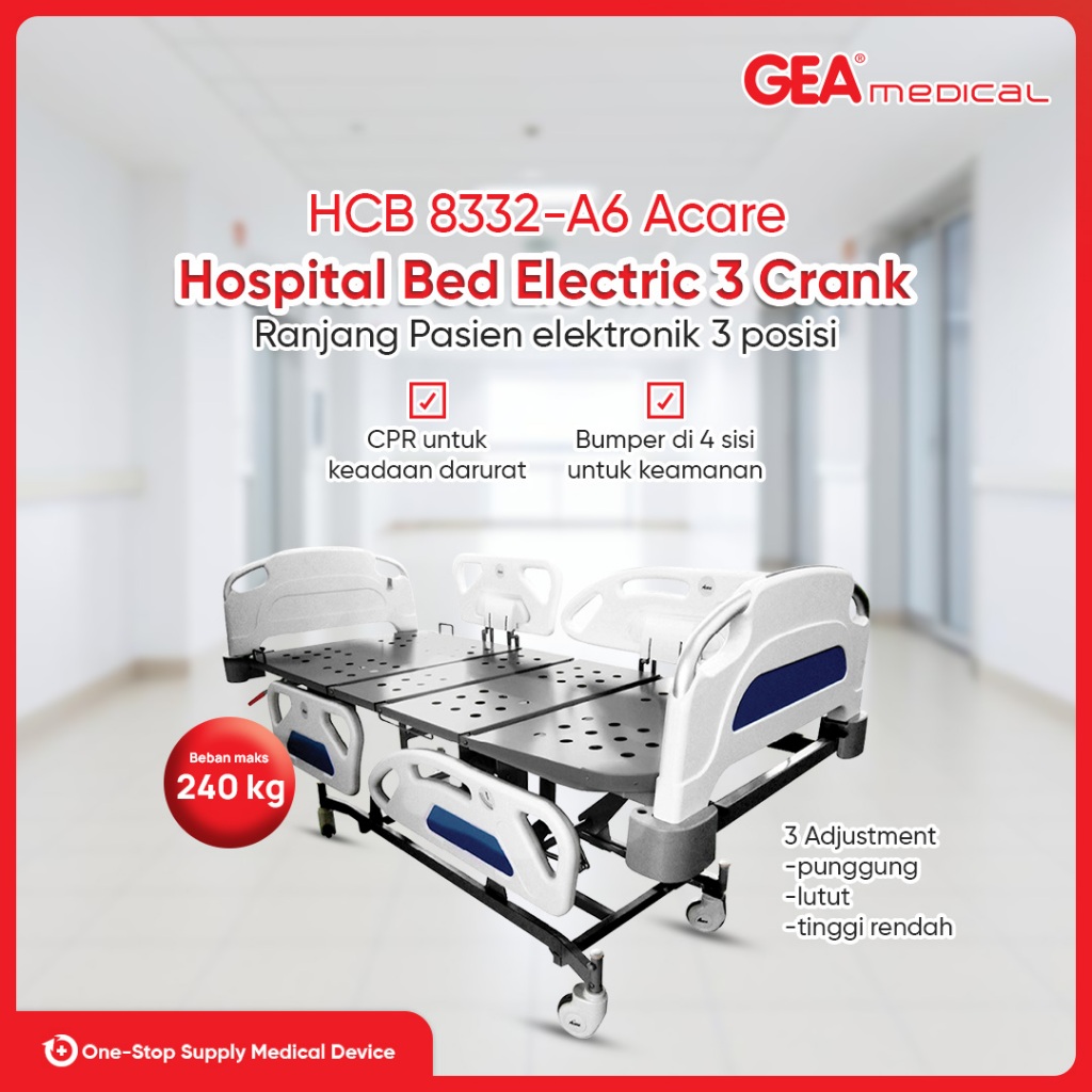 Acare Hospital Bed Electric 3 Crank HCB 8332-A6