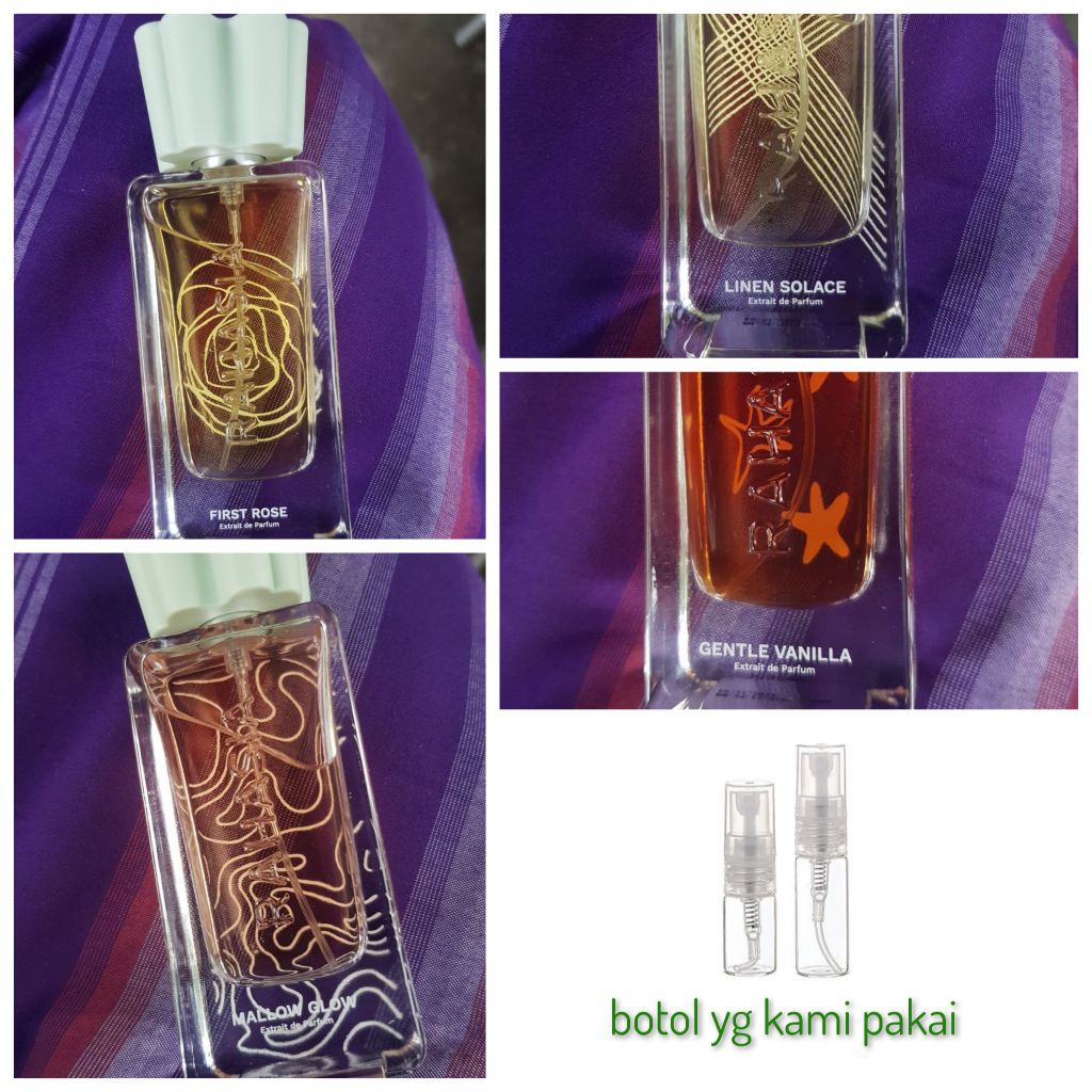 1ml Decant Rahasia Beauty | Gentle Vanilla - Linen Solace - Mallow Glow - First Rose Nagita Slavina 