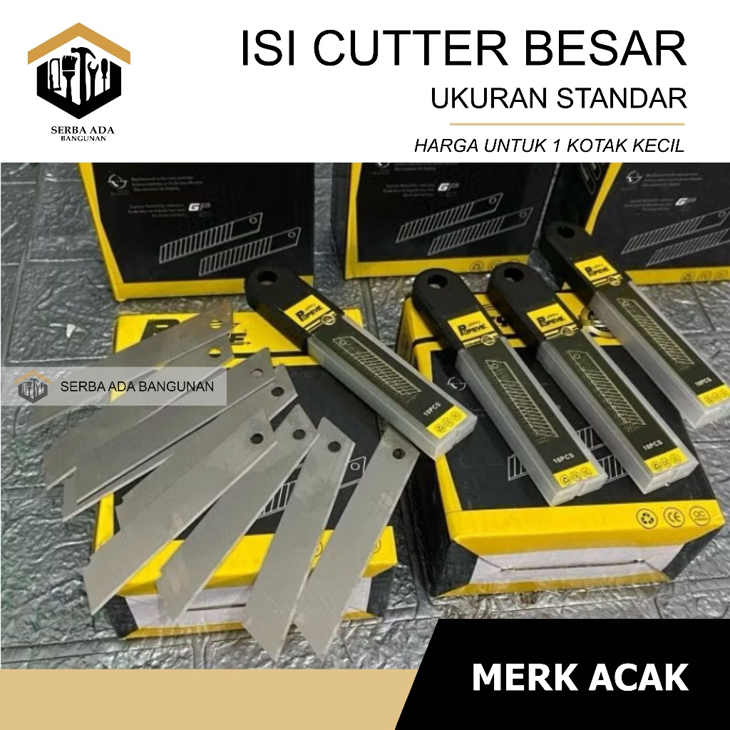 SAB ISI MATA PISAU CUTTER  KENKO ASLI L-150 BESAR & JOYKO  & FREED POPEYE A 100 KECIL/SILET TAJAM KU