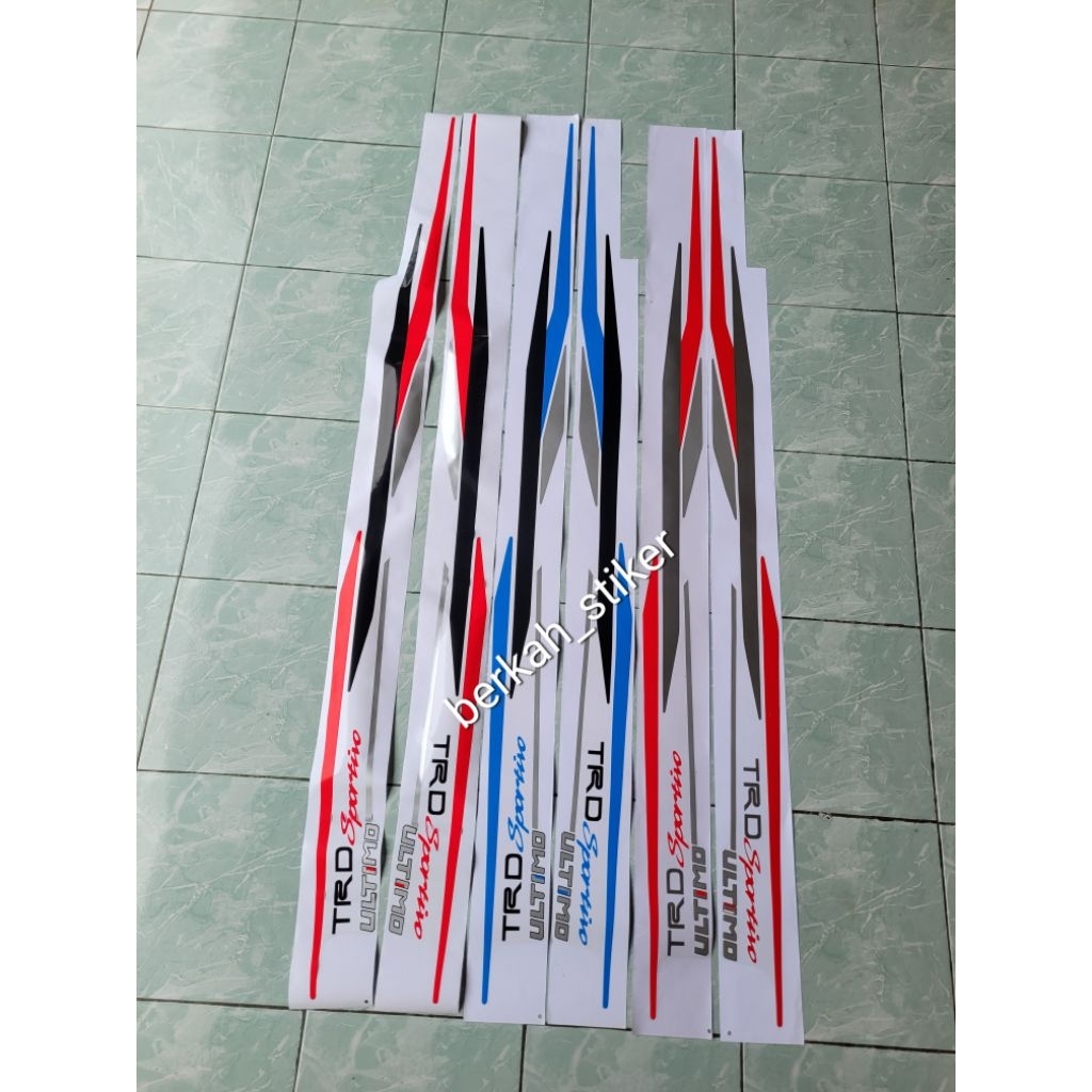 stiker sticker list body toyota rush TRD ultimo/stiker  striping trd ultimo/stiker rush trd ultimo/s