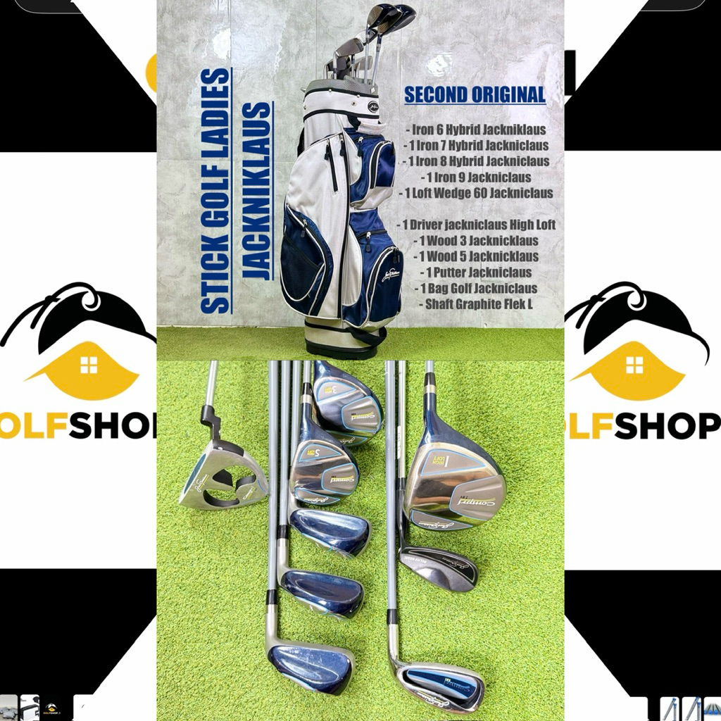Fullset Stick Golf Ladies Jackniklaus Bekas Original Fullset Bag Golf