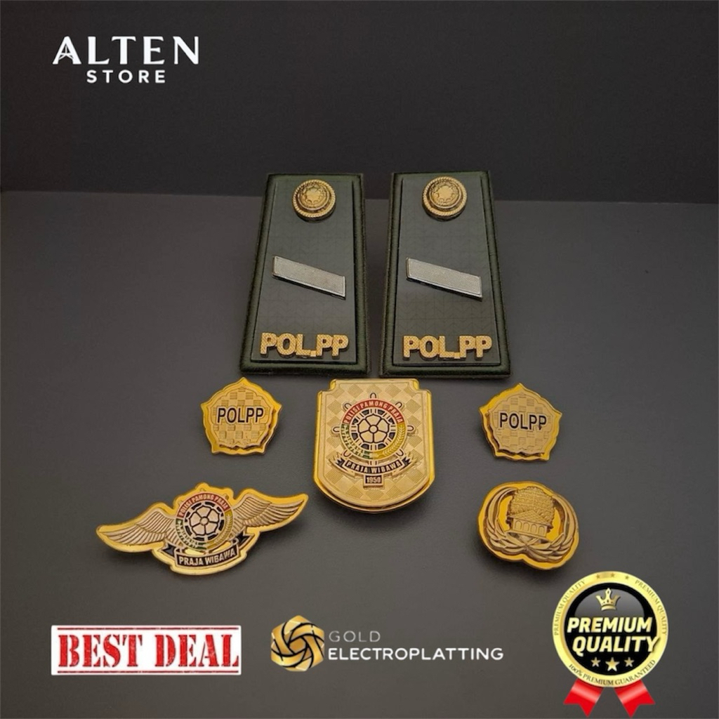 Paket Atribut Pol PP Pangkat 2A Lengkap Premium Delta Original