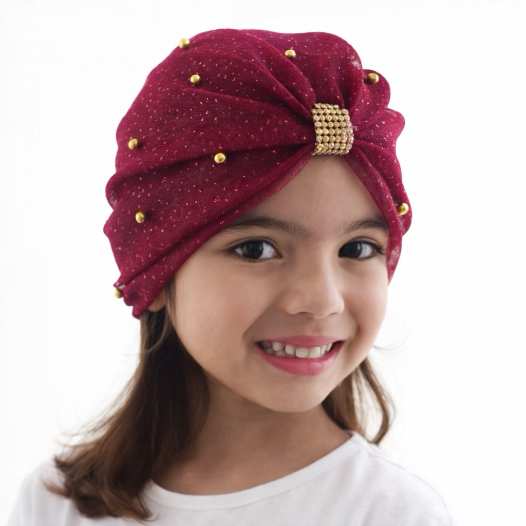 Turban Instan Anak Tile Glitter