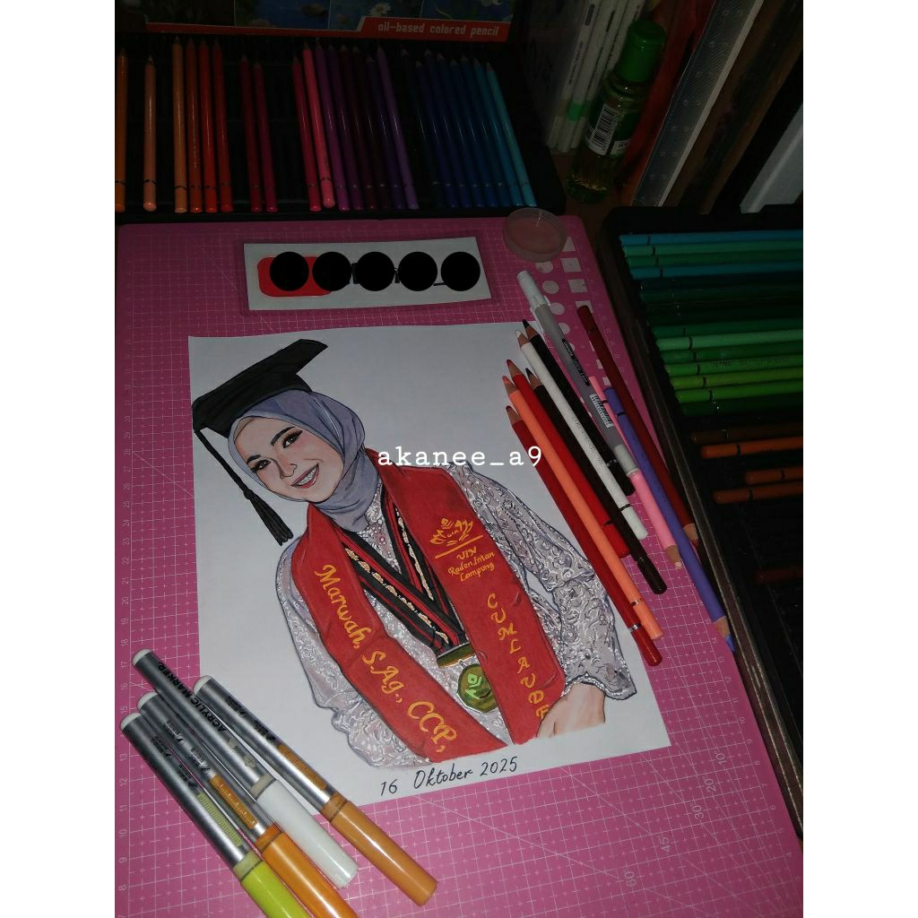 LUKIS WAJAH | MURAH BERWARNA | GRADUATION