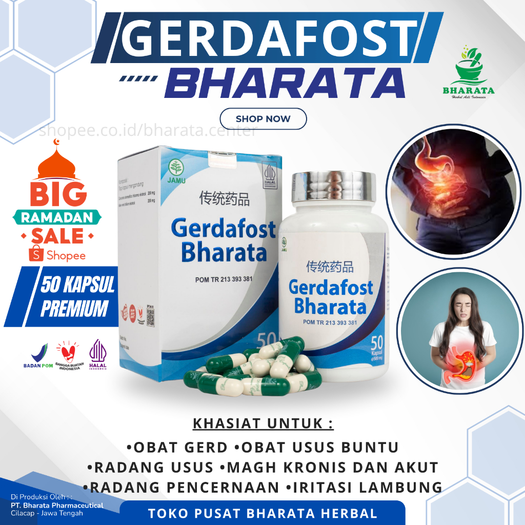 Obat GERD Magh Kronis Usus Buntu Radang Usus Obat Lambung Iritasi Lambung - Gerdafost Bharata