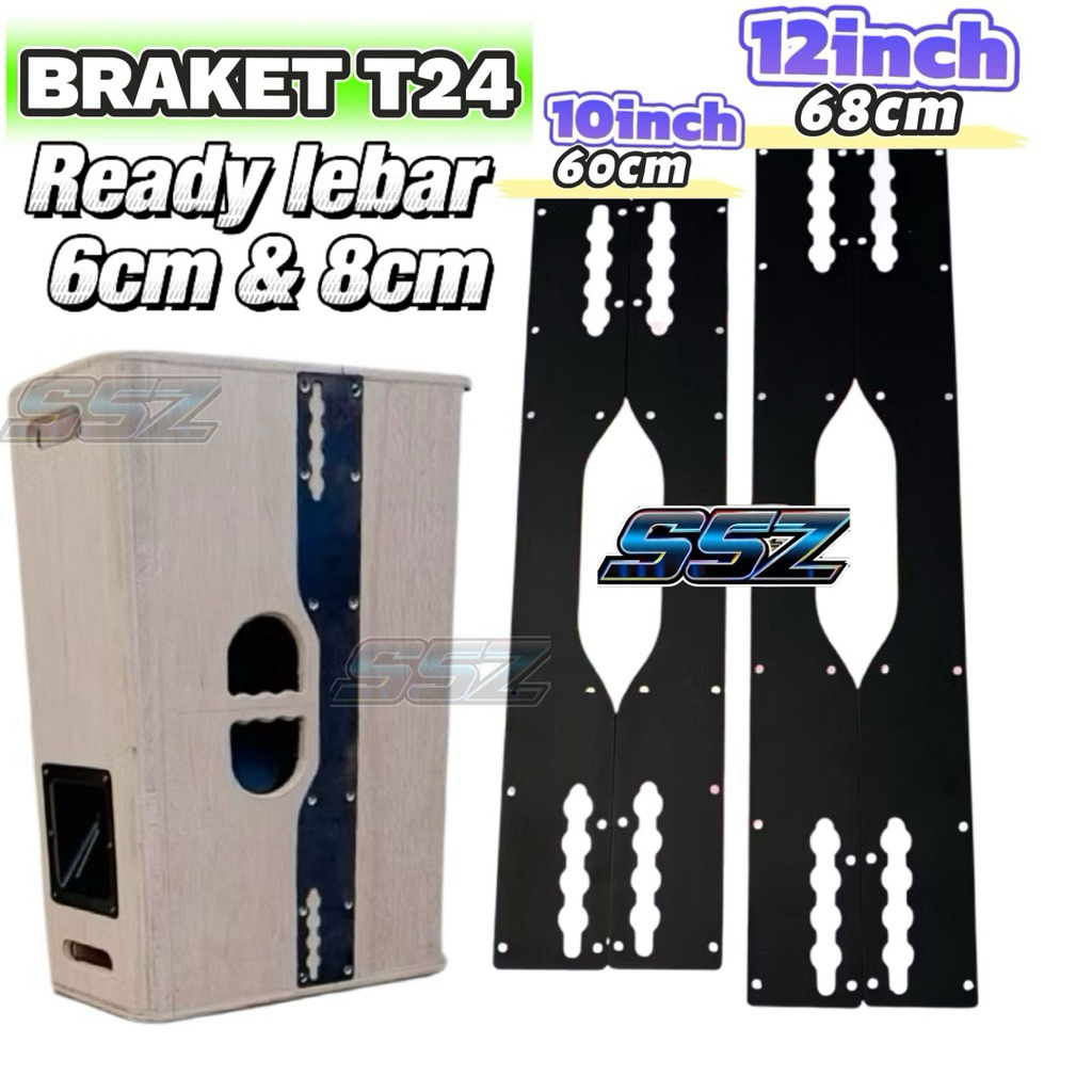 satu set Braket sound box/breket T24N ready lebar 6cm & 8cm,braket line aray 10inch/12inch