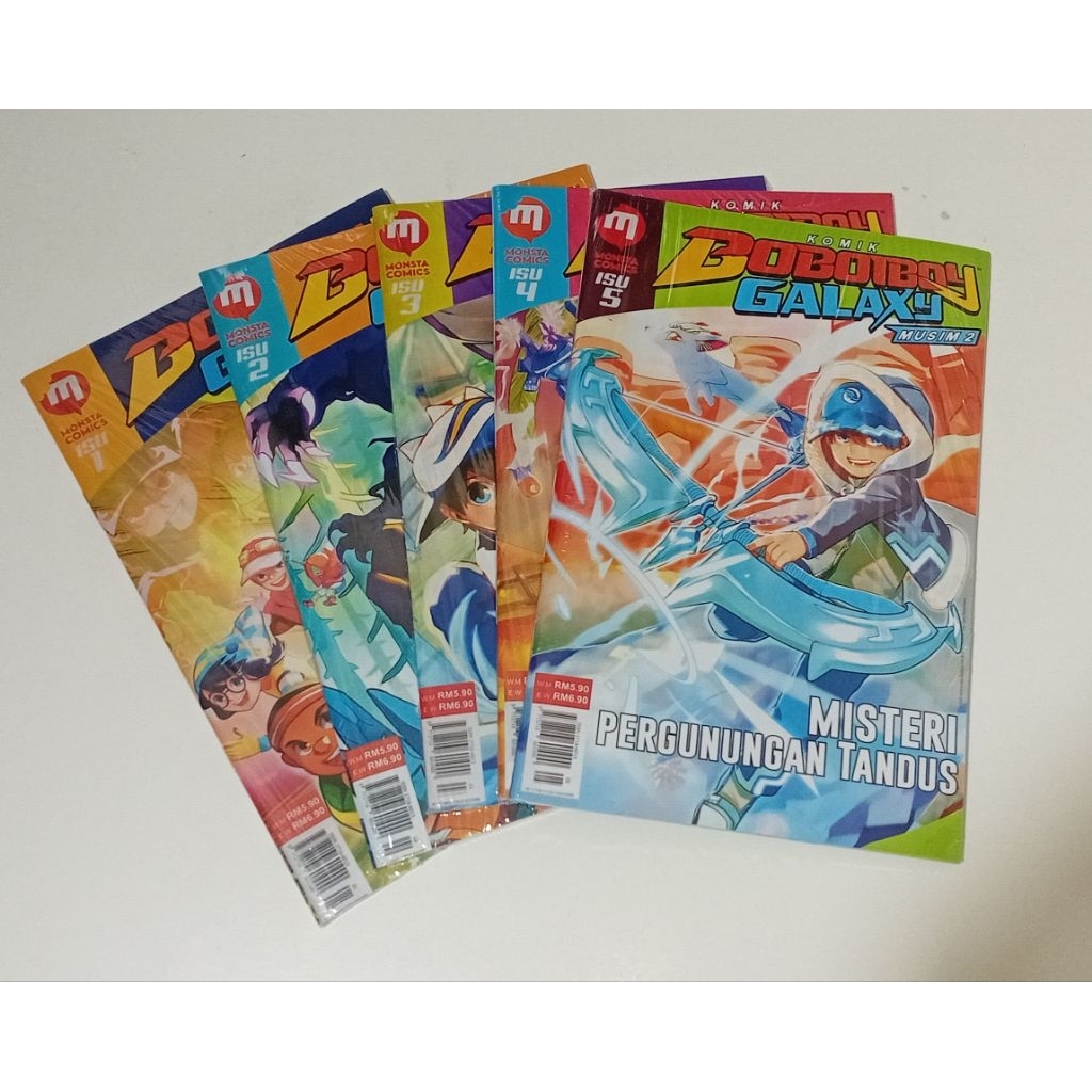 PAKET HEMAT 5 KOMIK BOBOIBOY GALAXY MUSIM 2 (BARU) ISU 1 SAMPAI ISU 5 (5 BUKU)