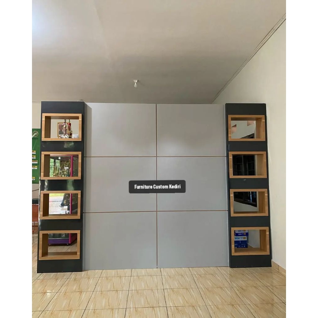 Partisi Penyekat Ruangan Custom Minimalis Modern + Rak Display | Harga 1.800.000/m | Ngawi Madiun Po
