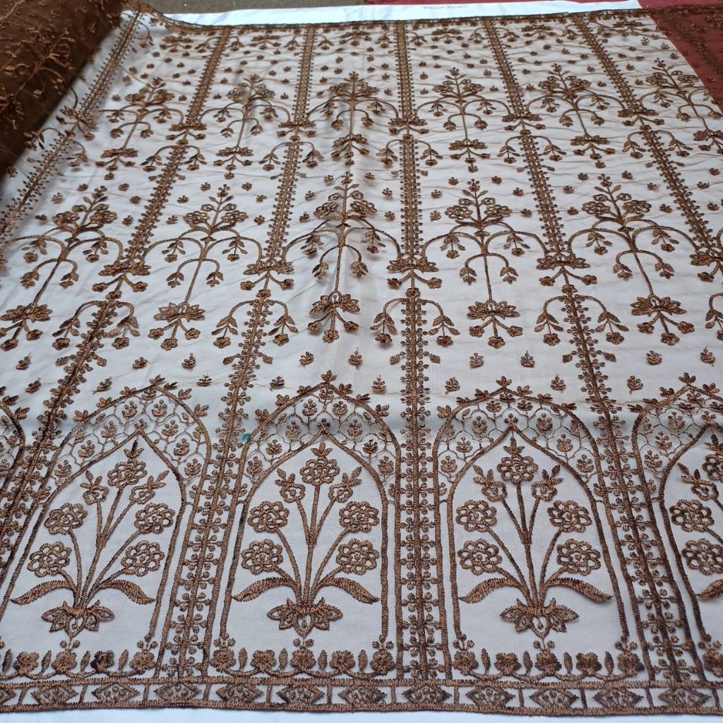 bahan kain tile bordir motif terbaru // kain tile Auter motif Sapto premium // kain tile kotak-kotak