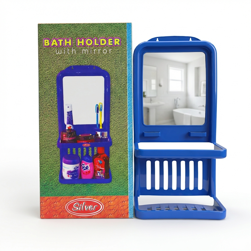 Rak Kamar Mandi Dinding Sabun Tempel Kosmetik Make Up Kaca Gantung Tempat Sabun Kaca Ukuran Sedang