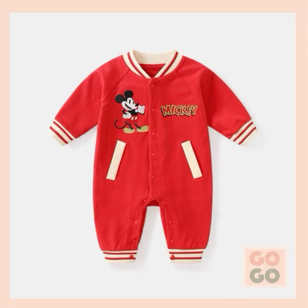 GOBABYGO.ID Disney Romper Karakter Bayi Mickey Minnie