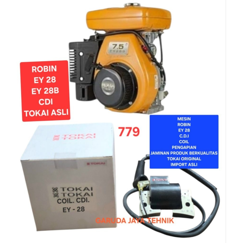 EY28 cdi coil pengapian robin 7.5HP EY28 EY28B EY 28 jaminan produk berkualitas tokai asli (779)