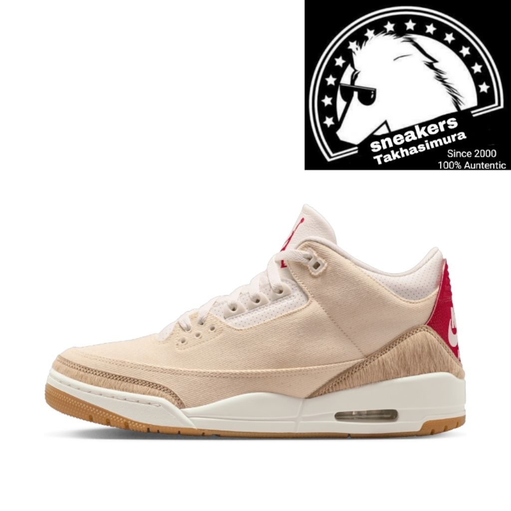 Air Jordan 3 Levi'S Beige Red Original