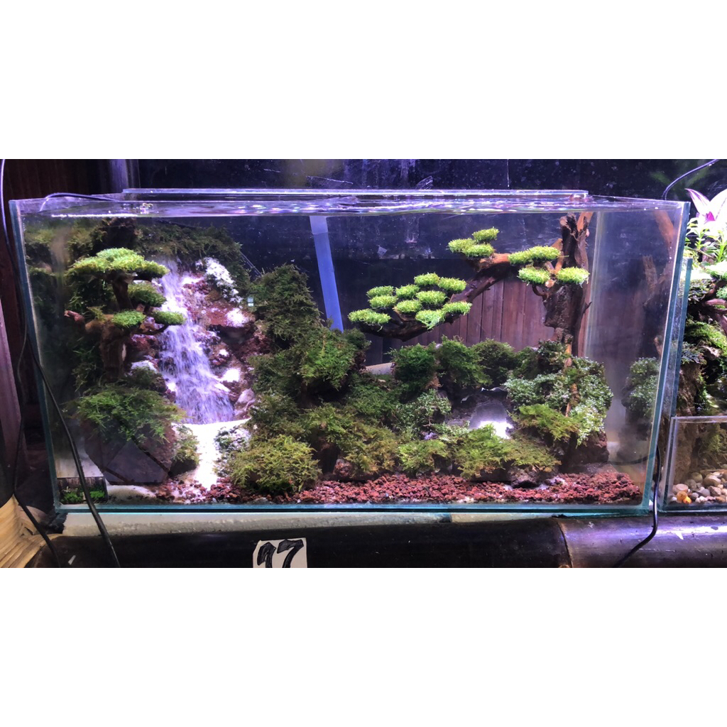 aquascape waterpall/air terjun pasir fullset size 60x30x30 cm siap pandang tinggal isi air aja