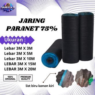 Jaring Paranet 75% Grade A  Lebar 3METER (ECERAN / METERAN) 3X3, 3X5, 3X10, 3X15, 3X20  Garden Sunsh