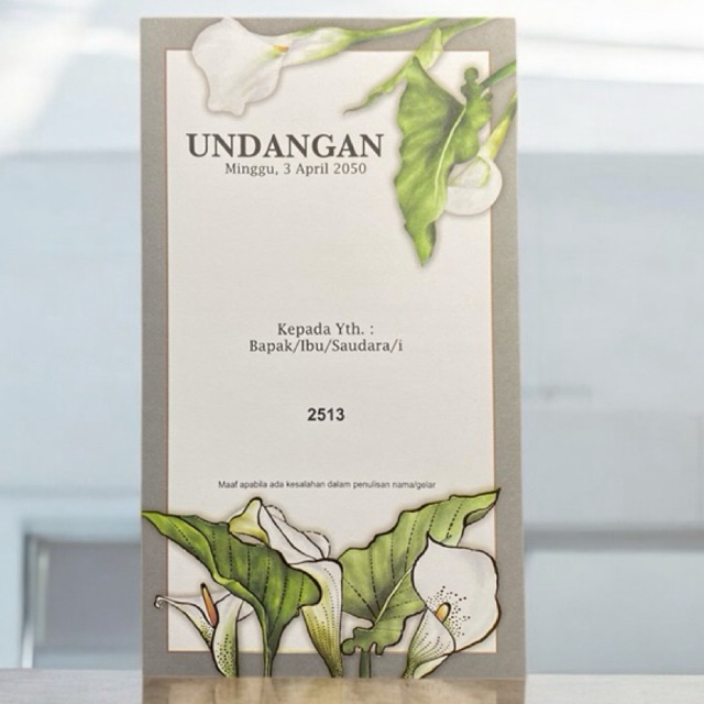 Blangko Erba 2513 Blangko Undangan Tanpa Teks
