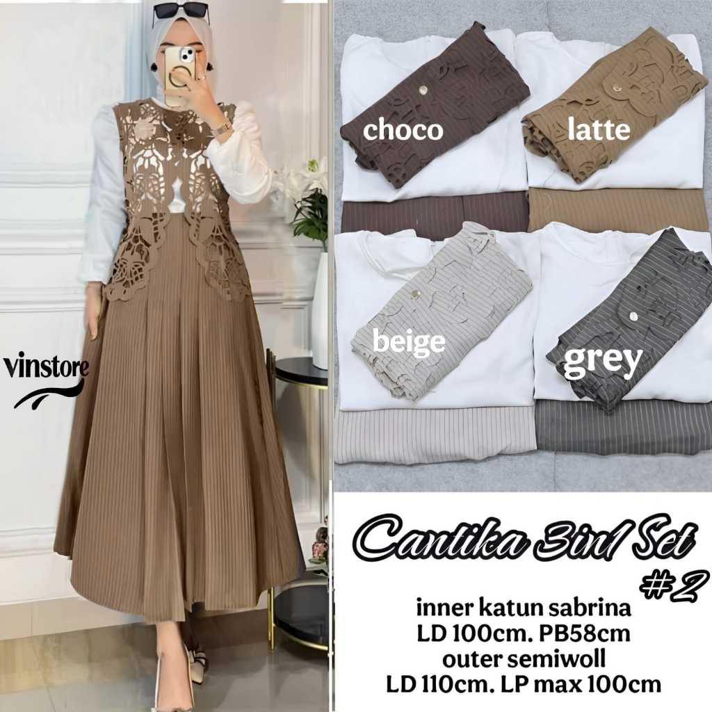 GRATIS ONGKIR COD AR | CANTIKA | SIPA | HANIYA DRESS WANITA TERBARU MOTIF BUNGA KECIL PLISKET CERUTI