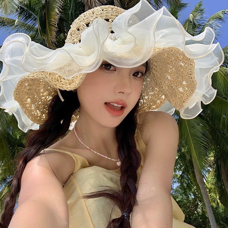 By Her Official - Topi Rajut Premium / Bucket Terbaru Gaya Korea / Topi Pantai Gelombang / Topi Anti