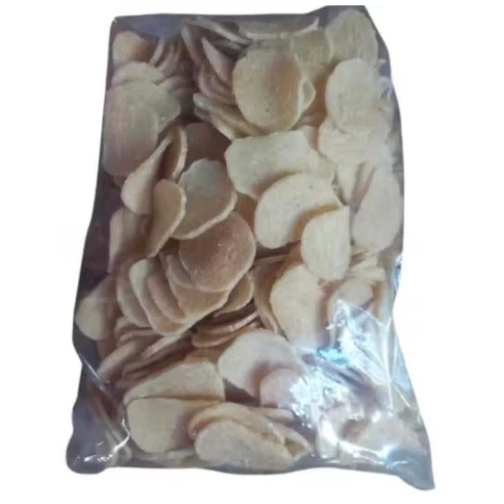 1kg kerupuk kemplang mentah coklat