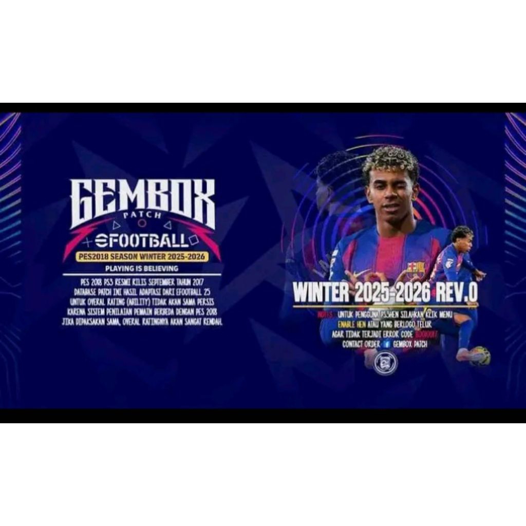 game bola ps3 update gembox / bitbox beserta flashdisk nya Winter season2026
