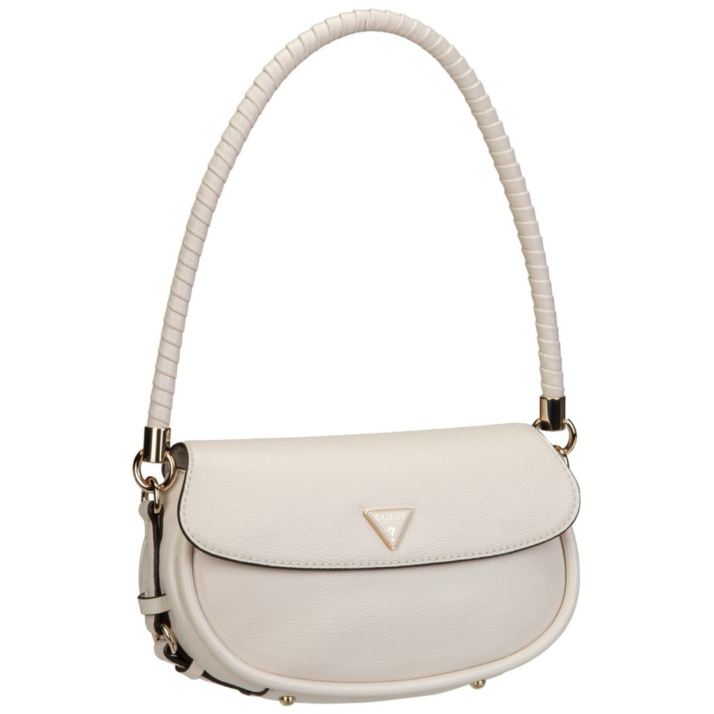 Guess Danya Flap Bag - Off White Leather & Brown Suede Original