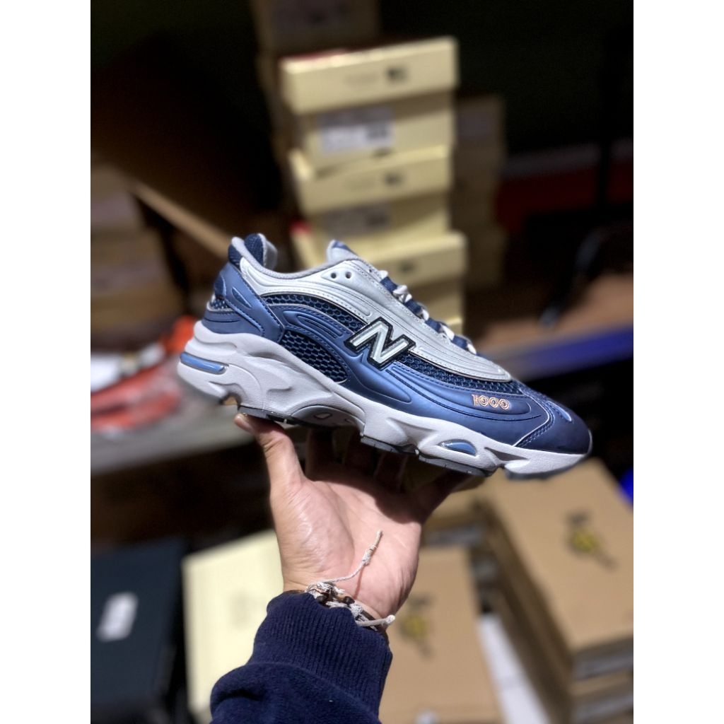 SEPATU SNEAKERS NB 1000 BLUE METALLIC ORIGINAL 100% BNIB RESMI MAP