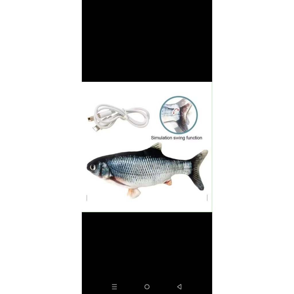 AL Mainan Anak Ikan Bergerak Boneka Ikan / Mainan Kucing Bentuk Ikan Goyang / Mainan Ikan Goyang Bob
