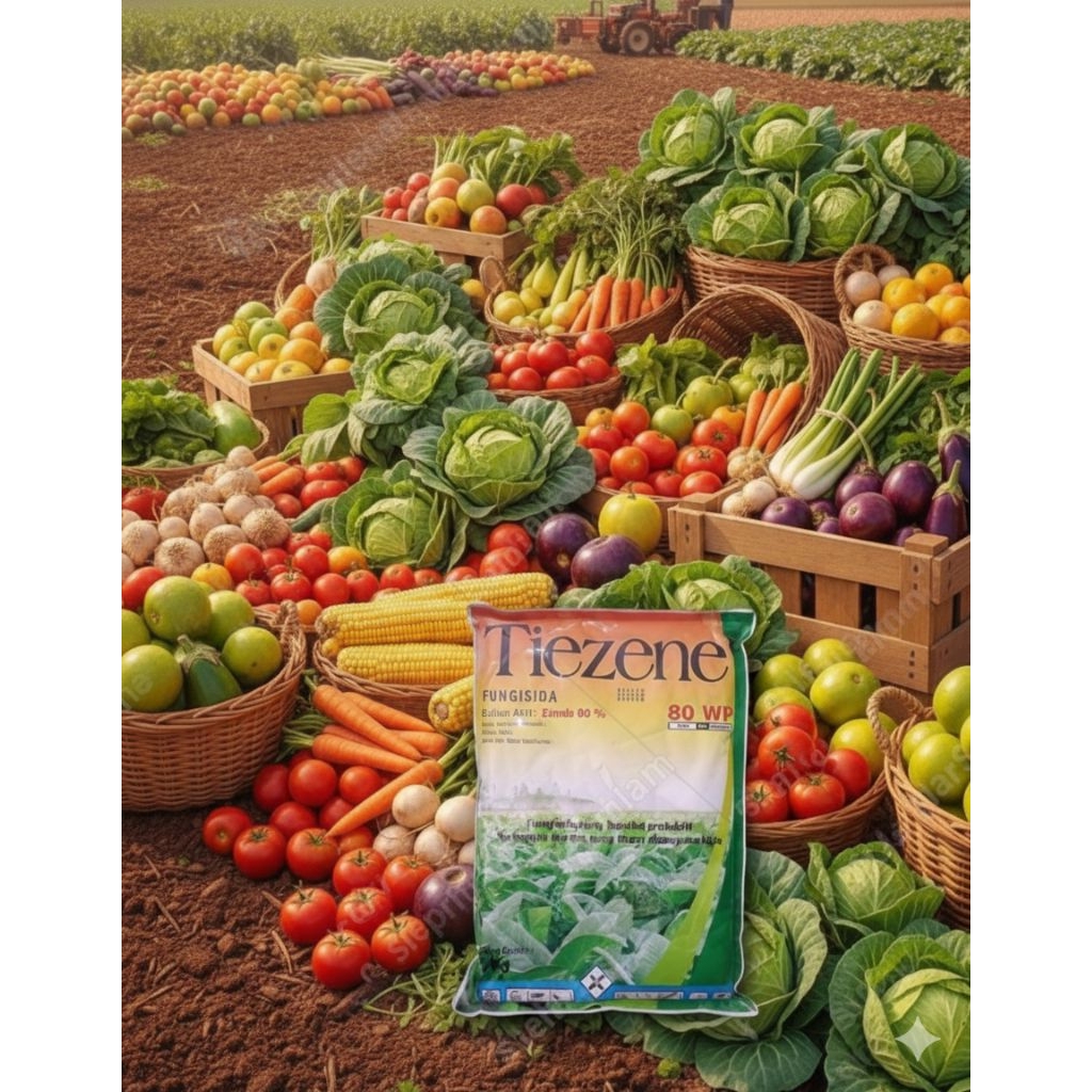 Tiezen Fungisida bahan aktif Zineb 80 WP