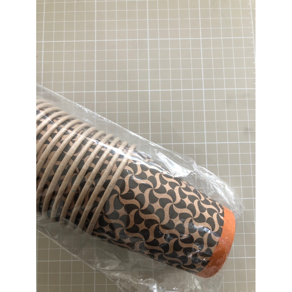 Paper Cup 8oz motif coklat