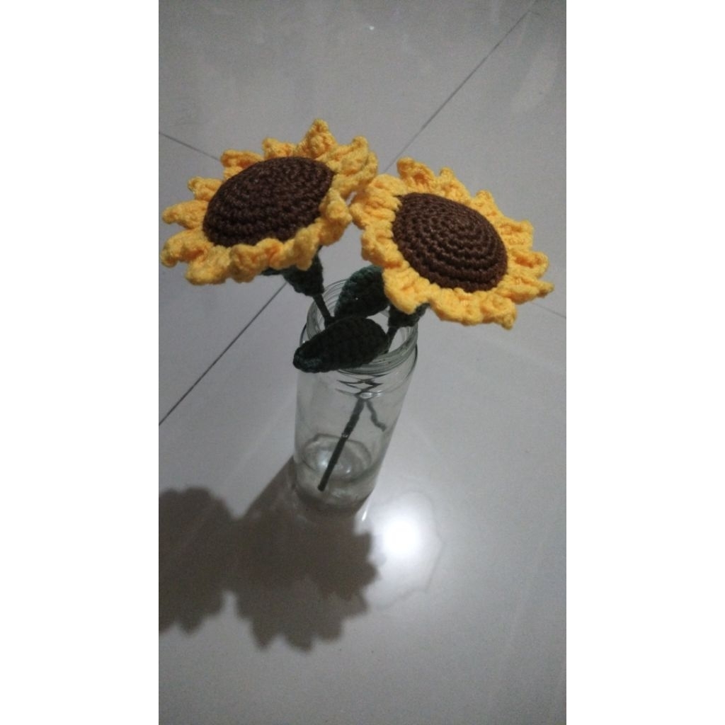 Sun Flower Bunga Matahari Rajut Crochet