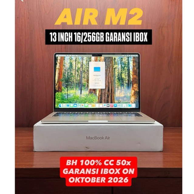 MacBook Air M2 16/256Gb Secondhand Resmi Indonesia
