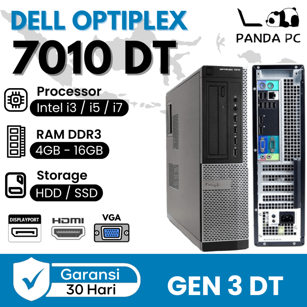 Dell Optiplex 3010/7010 DT Mini PC Build-up Core i3/i5/i7 Socket 1155