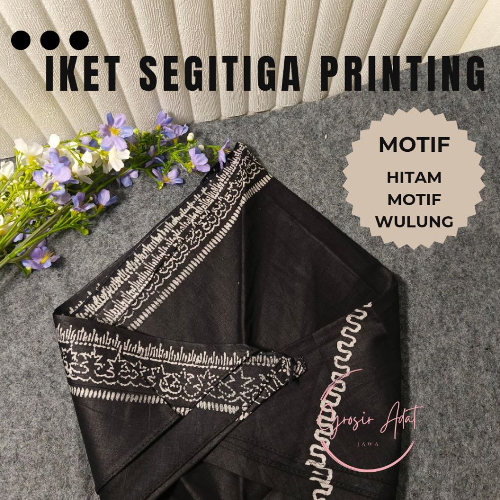 iket kepala segitiga | udeng segitiga | udeng | iket jawa | iket sunda traddisional | udeng printing