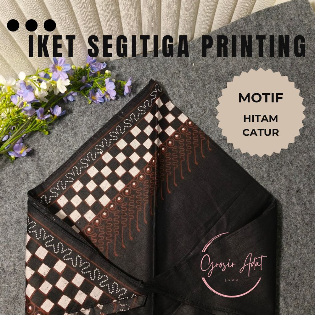 iket kepala segitiga | udeng segitiga | udeng | iket jawa | iket sunda traddisional | udeng printing