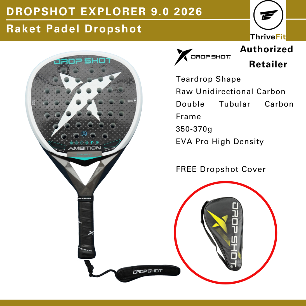 DROPSHOT Explorer 9.0 Padel Racket / Raket Padel Dropshot Explorer 9.0