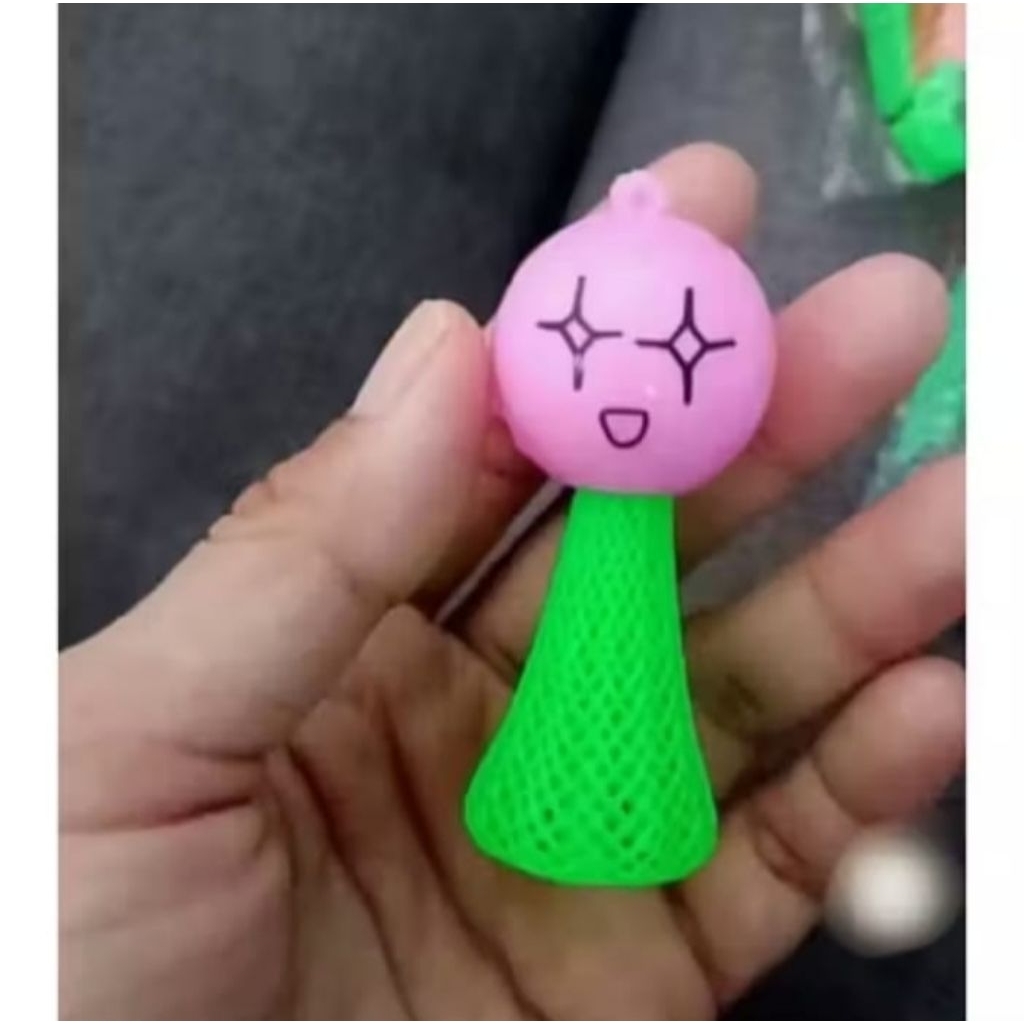 Mainan anak kutu loncat kecil emoji lucu bouncing ball jumping toys murah harga satuan perpcs kutu l