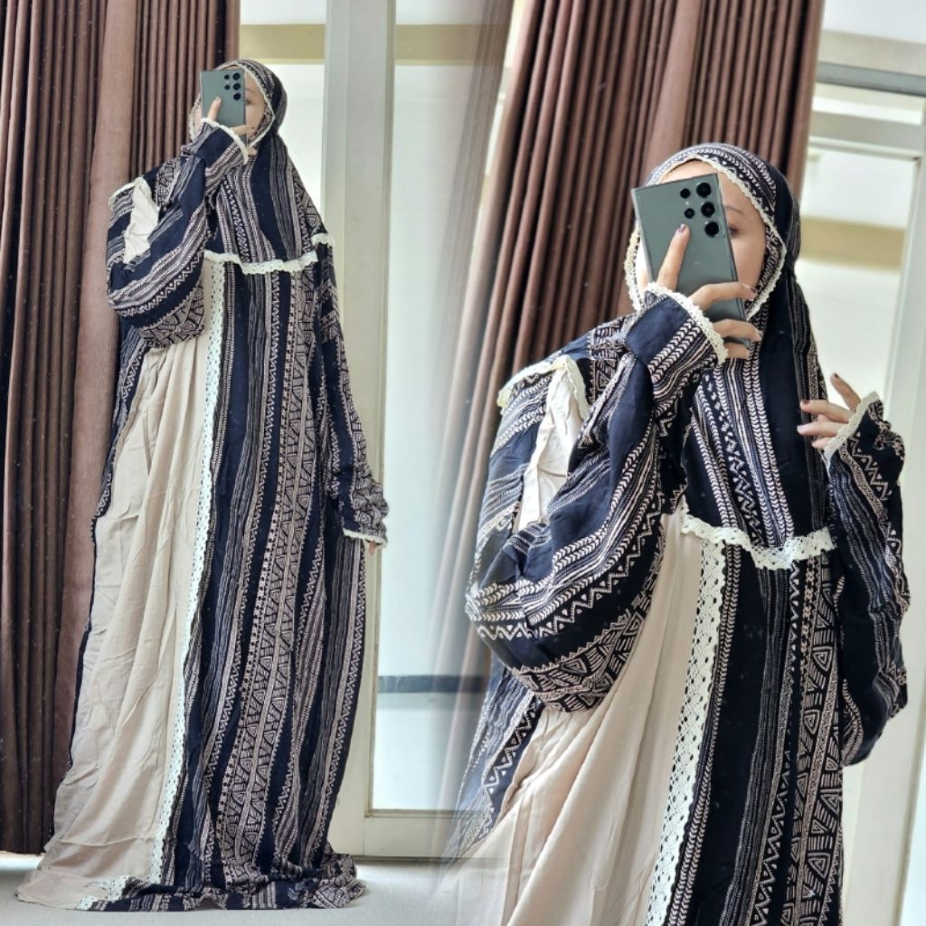 *MUKENAH TERUSAN NAMIRA AL-ADAWIYAH COLLECTION Mukenah terusan motif rayon premium mukenah bahan ray