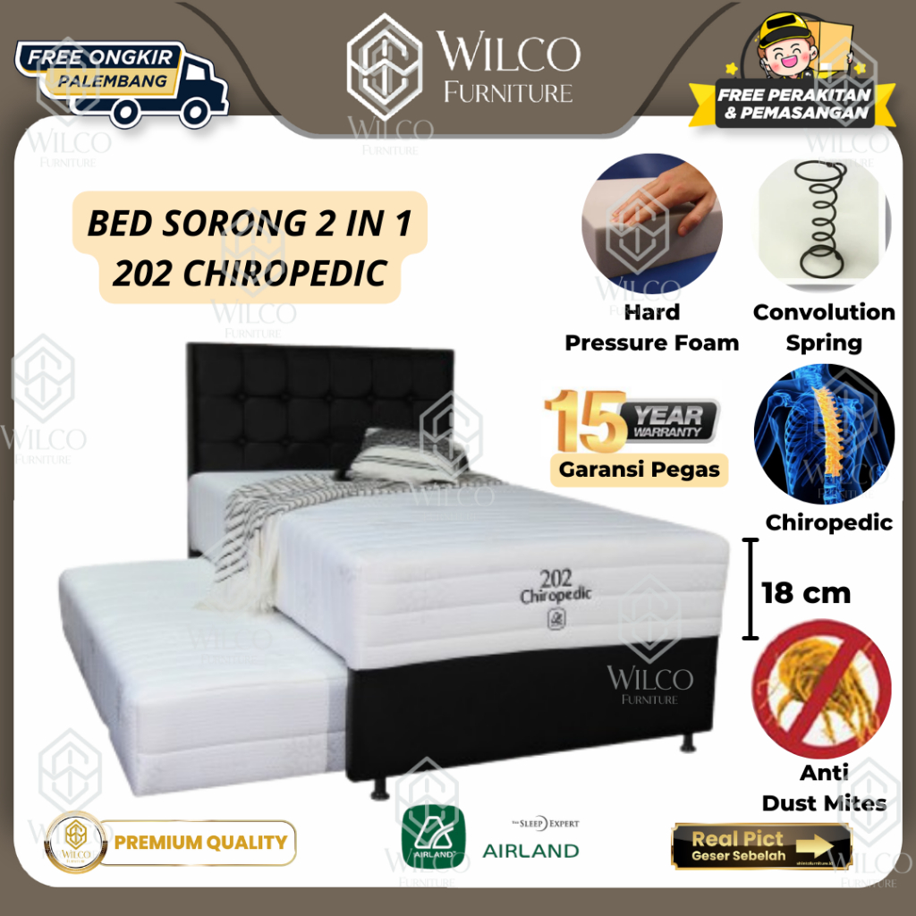 Bed Sorong Airland 202 Chiropedic / Kasur Sorong Anak Serbaguna - 90x200
