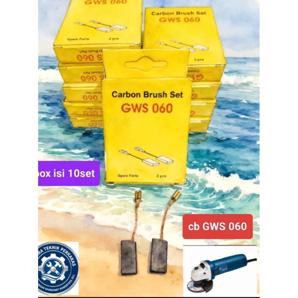 10set carbon brush Bosch gws 060/arang spul Bosch gws 060