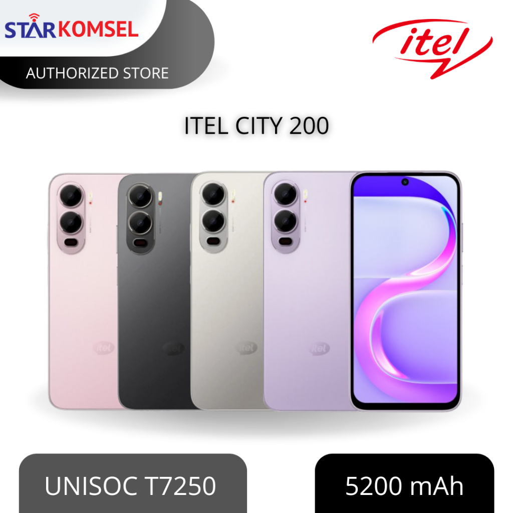 HP ITEL CITY 200  4/128 NFC  GARANSI RESMI ITEL INDONESIA
