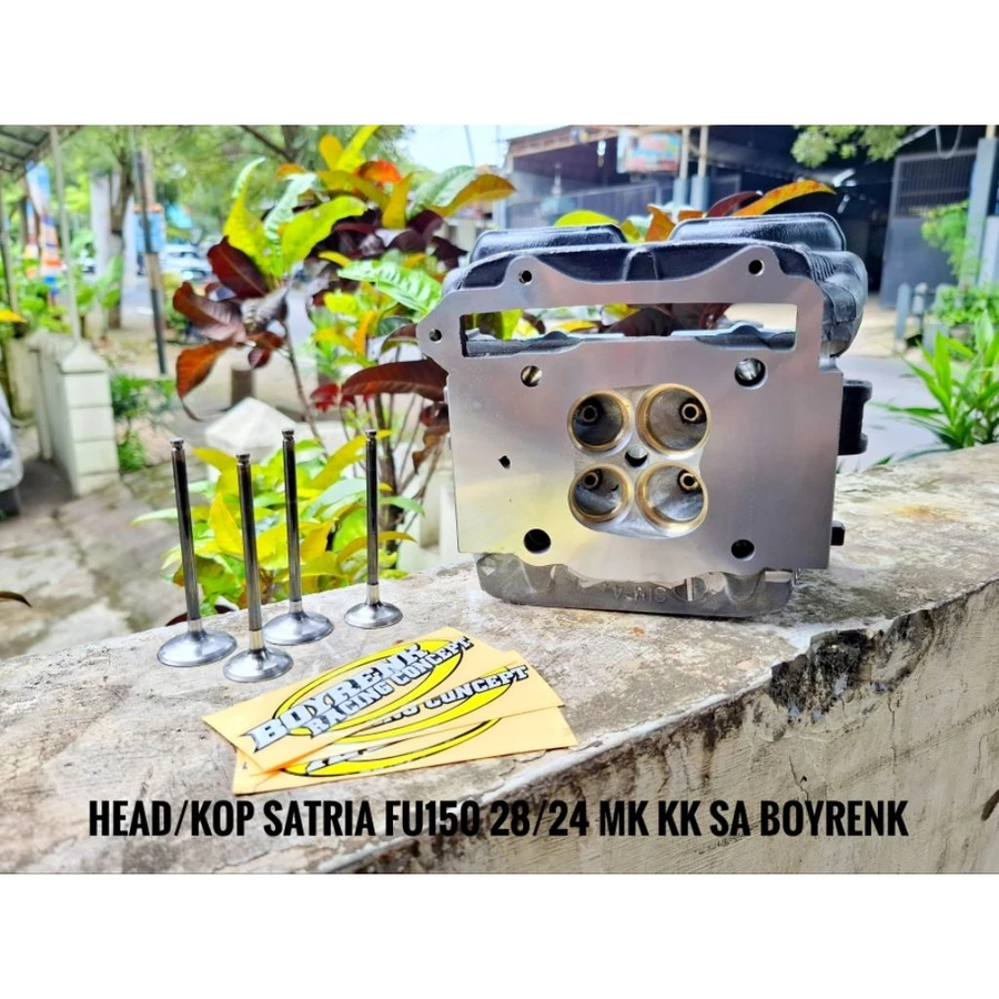 HEAD/KOP SATRIA FU150 KARBU || SATRIA FU KARBU || SATRIAFU150 KARBU RUBAH SUDUT KLEP 27/23-28/24 - B